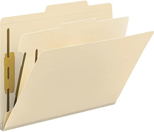 Pastas de classificação Smead® Manila, 1 divisor, tamanho da carta, caixa de 10