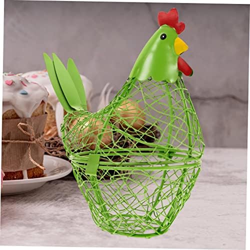 Didiseaon Hen Hen Hen Basket Green Baskets Metal Storage Bestas de armazenamento verde decoração de casa 2pcs cestas de armazenamento