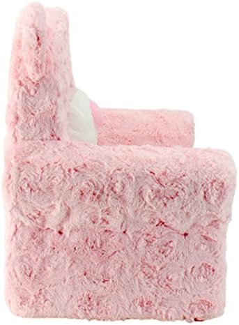 Aventura animal | Assentos doces | Cadeira de pelúcia para crianças de urso rosa