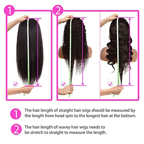 Perucas dianteiras de renda, cabelo humano pré -arrancado reto 13x6 HD Lace Frontal Human Human Wigs para mulheres negras