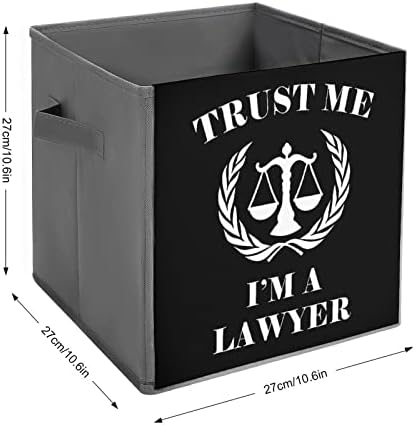 Confie em mim, eu sou um advogado Cubos Cubos Organizadores dobráveis ​​de tecidos com alças Cosce de Bolsa de Bolsa de Bolsa