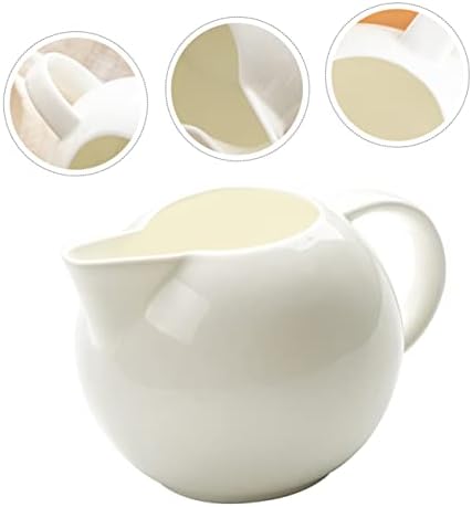 Luxshiny Ceramic Milk Jar jarra de água jarro tigela tigela suprimentos de café cerâmica molho de soja branca vegetais
