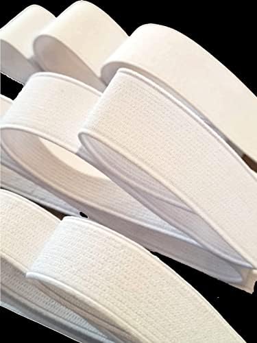 Losita 1 jardas x 3 tamanhos de elasticidade preta ou branca de alta faixa elástica e elástica para costurar calças Saias de bandana curta para projetos de artesanato
