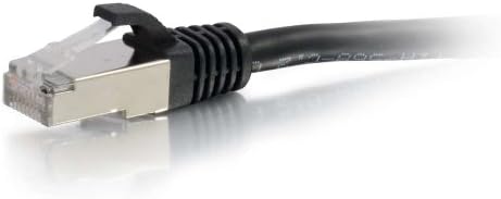 Cabo C2G 00812 CAT6 - Cabo de patch de rede Ethernet de blindagem sem pretensão, preto