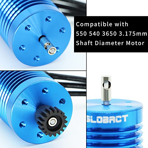 Globact 5 PCs Aço de 3,175 mm a 5 mm Adaptador de engrenagem de pinhão Adaptador de acionamento Adaptador Redutora Motor Motor