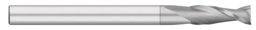 Titan tc97048 moinho de extremidade de carboneto sólido, comprimento extra longo, 2 flauta, extremidade quadrada, hélice