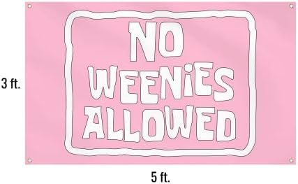 Rosa Não Weenies permitiu bandeira 3x5 | Bandeiras para o quarto adolescente menina | Decoração de sala de bandeira