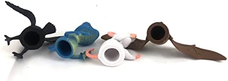 Archie McPhee - Crow, Gecko Lizard, Rat and Bat - Puppets de dedos - Conjunto de 4
