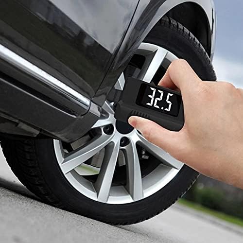 Mão de pressão de pneu de carro XWWDP e medidor de profundidade de piso 2-em-1 Medidor de pneus digitais com cadeia de chave para caminhões e a maioria dos veículos
