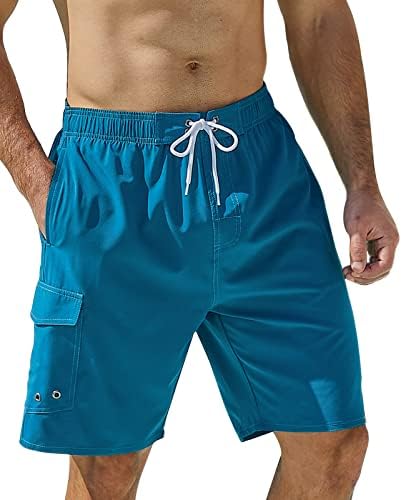 Silkworld masculino masculino masculino short de maiô seco rápido com bolsos