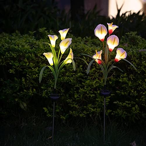 Sjydq Light Outdoor à prova d'água Lily Chrysanthem Flor Lawn Lamp for Yard Path Way Paisagem Lâmpada de Flor de