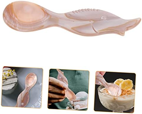 Luxshiny 5pcs caviar colher de casca de casca de sobremesa rosa
