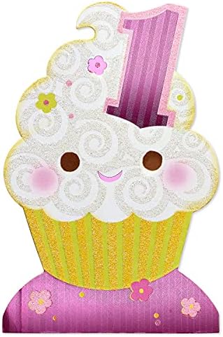 American Greetings 1st Birthday Card for Girl