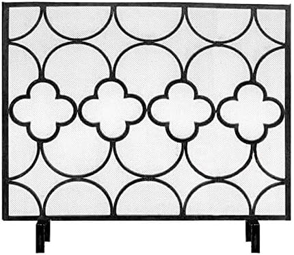 Tela da lareira de lareira Feiyiyiang Beautiful Design Iron Mesh Fireplate Screen Hollow Decorative Wearlace Scon Spark