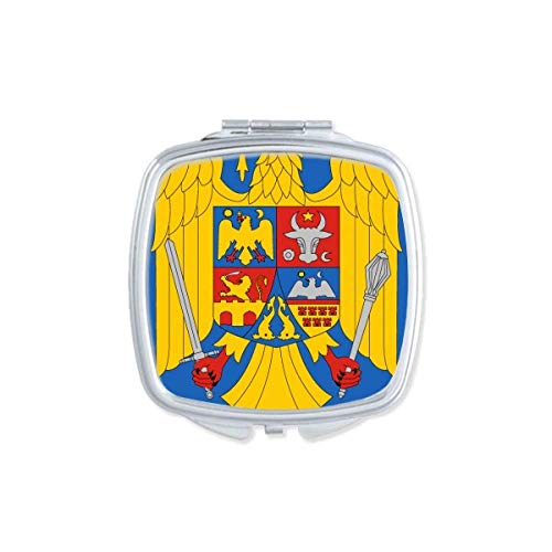 Romênia nacional emblema Country espelho portátil composição de bolso portátil vidro de dupla face