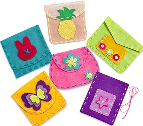 Kits de artesanato de feltro voador para meninas costurando as bolsas Artes e ofícios para crianças 4 6 7 8 Projetos