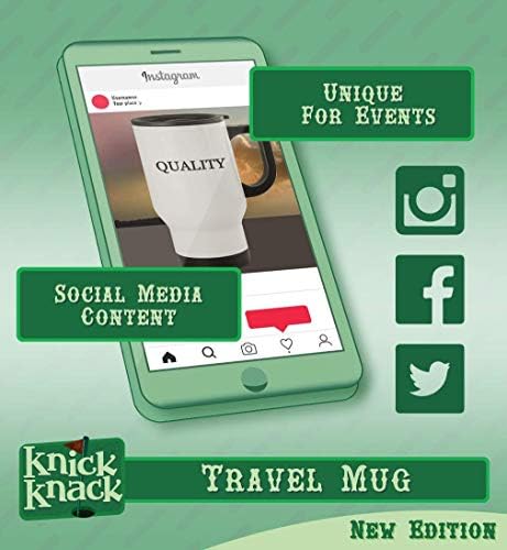 Presentes de Knick Knack Tadeusz - Hashtag de aço inoxidável de 14oz caneca de café, prata