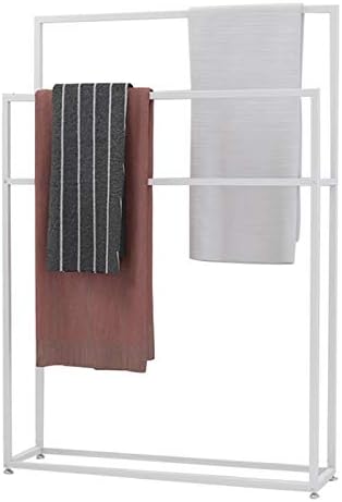 Banheiro independente do rack de toalhas, 3 toalhas de metal de 3 camadas de metal stand preto, resistente à ferrugem, fácil