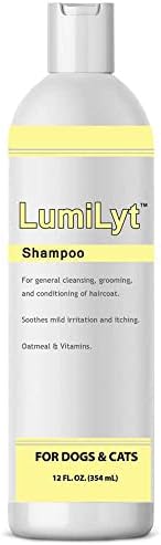 Shampoo Lumilyt - Limpeza Geral, Higiefing e Condicionamento do Cabelo de Cabelo - Eficaz para Catos e Cães - Contém aveia e vitaminas, 12 fl oz