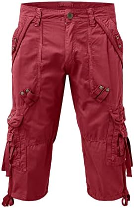 Miashui calças de trabalho bolsões masculinos de primavera e verão esportes de lazer sólido de cor sólida