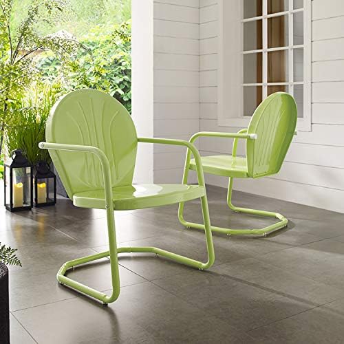 Crosley Furniture Co1001a-kl Griffith Retro Metal Outdoor Cadeira, Lime Chave