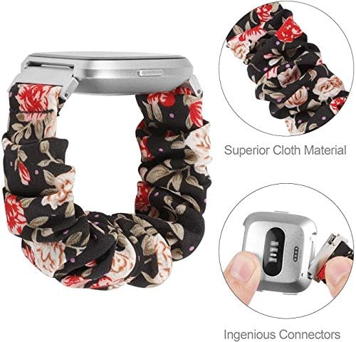 Compatível para a banda Letscom GT01, Lamshaw Fabric elástico Scrunchie Elastic Women Straps de reposição fofas compatíveis