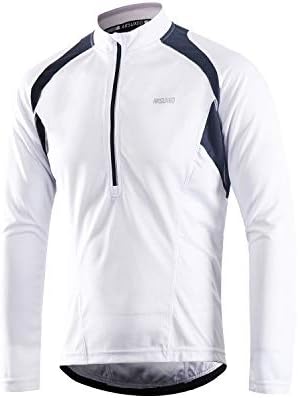 Arsuxeo Half Zipper Cycling Jerseys Mangas compridas MTB Bike Shirts 6031