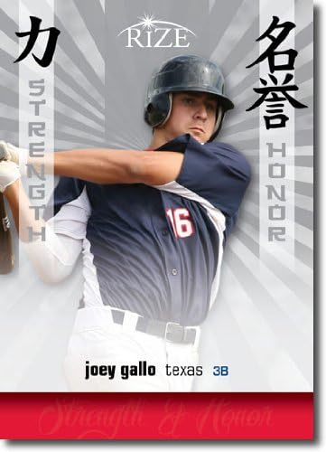 Joey Gallo 2012 Rize Rookie Inauguural Edition Strength & Honor RC