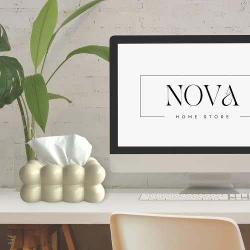 Nova Home Modern Ceramic Tissue Box Cover - Design elegante para qualquer sala - se encaixa em tecidos retangulares de tamanho