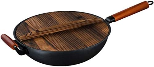 GYDCG WOK - tradicional hammersed carbono pow wok e alça auxiliar de aço
