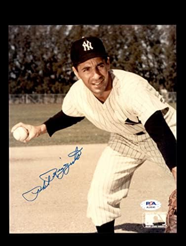 Phil Rizzuto PSA DNA assinou 8x10 fotografias Yankees
