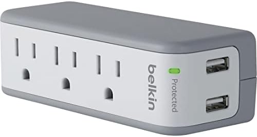 Belkin, BLKBST300BG, Protetor de Mini Superto de 3-Outlet com portas USB, 1 cada