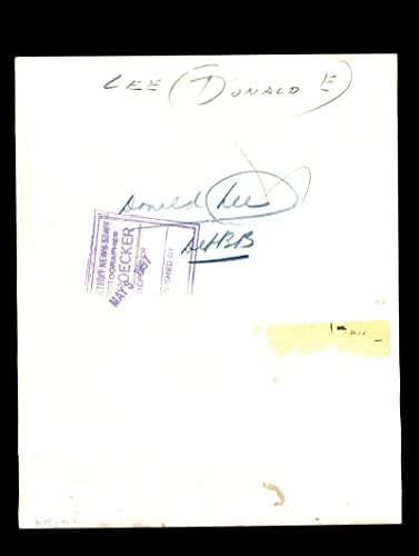 Don Lee assinou 1957 8x10 Detroit Tigers Original Wire Photo Autograph