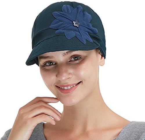 Chapéu de moda de bambu para uso diário de mulheres com viseira de aba, chapéus para pacientes com quimioterapia com câncer mulheres