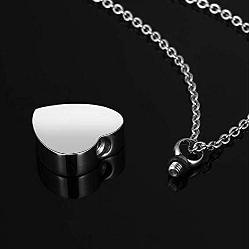 Suweile zlxl424 1pc jóias de cremação em forma de aço inoxidável em forma de coração pingente de urna pequena lembrança para