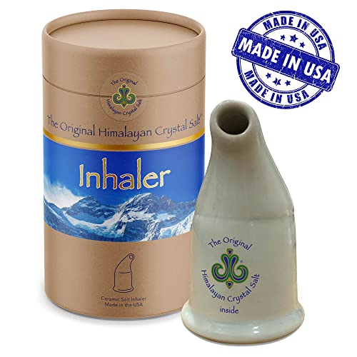 Inaler de sal de cristal do Himalaia original para saúde brônquica e pulmonar | Fabricado nos EUA