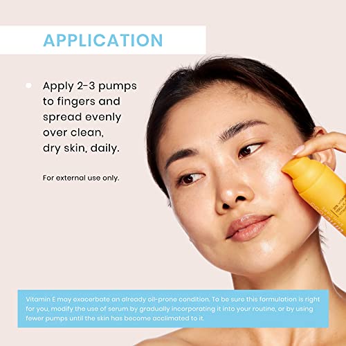 Cuidado com a pele atemporal 20% Vitamina C + E Soro de ácido ferúlico - 1 oz - fórmula leve e não grease - Use diariamente para