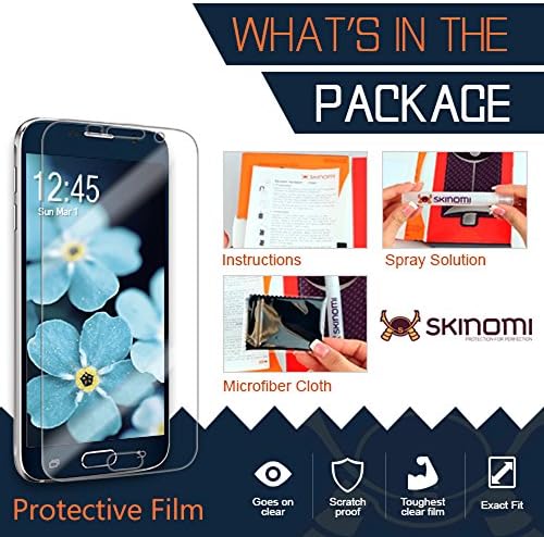 Protetor de pele de corpo inteiro Skinomi compatível com Apple iPhone 12 TechSkin Cobertura completa Clear HD Film