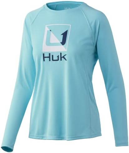 Huk Men's Pursuit Long Sleeve Performance Camisa + Proteção solar