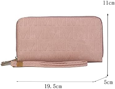 Carteira de pulseira de coleção mkf para mulheres, bolsa de couro pequena - bolsa de bolsa de bolso multi -bolso com zíper duplo