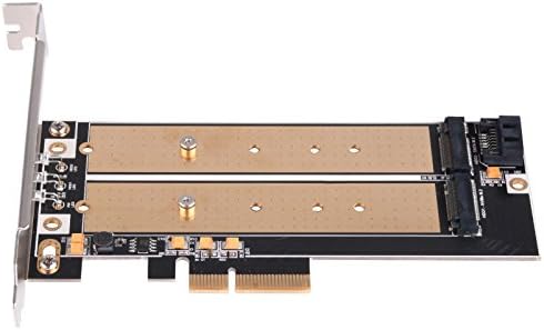 Silverstone SST-ECM22-Card PCI-E SuperSpeed ​​X4 a M.2 e SATA a M.2, Cooolamento Superior, Suporte M.2 SSD até 110mm
