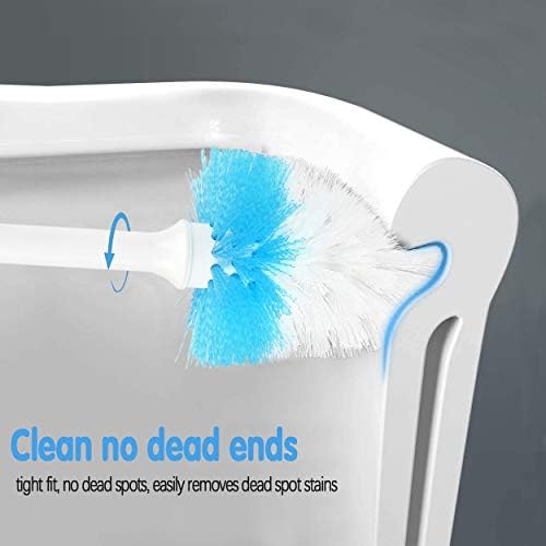 Escova de vaso sanitária n-n e escova compacta de higineses economizando espaço de plástico resistente e limpeza profunda