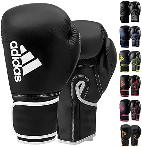 Luvas de boxe da Adidas - Hybrid 80 - Para boxe, kickboxing, MMA, bolsa, treinamento e fitness - luvas de boxe para homens, mulheres