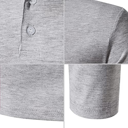 Camisas pólo de manga comprida de uma manga comprida de Waterwang, camisas de pólo de golfe de algodão de ajuste esbelto