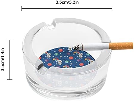 Astronauta fofo de lhama em cigarros de espaço aberto fumantes de vidro cinzas de cinzas bandeja de cinzas para o escritório em casa Decoração de mesa de mesa