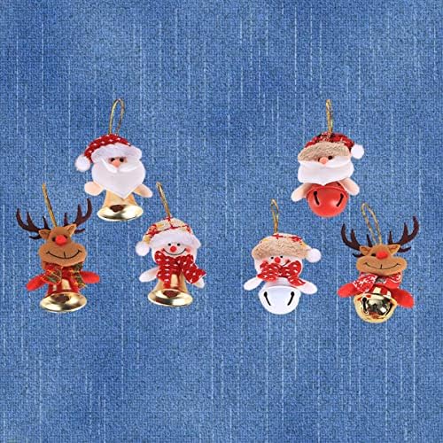 ABOOFAN Ornament Tree Showcase DIY com decorações penduradas Plush Elk Santa Xmas Cloth Christmas Ornamentos de sino de boneca