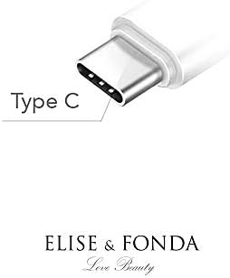 Elise & Fonda TP45 Novo porto de carregamento USB do tipo C Plugue anti-pó fofo Redonda letra inicial s charme de telefone