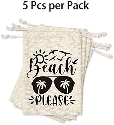 Praia de Huastatewolf, por favor, sacos de presente, óculos de sol e bolsas de coco com cordão, favores de casamento, suprimentos,
