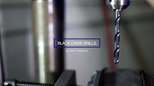 Drill America 29 peças Buncos de broca de aço de alta velocidade Conjunto com acabamento de óxido preto, D/An Series