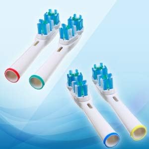 Cabeças de escova de reposição compatíveis com pacote oral-b-braun-duplo-de 4 cabeças de substituição de escova de dentes elétricas genéricas